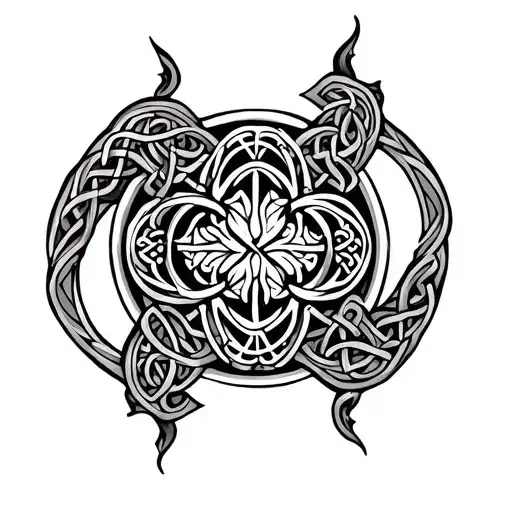 Celtic Vibe Pattern From Shoulder To Elbow Woth 5 Names Hidden In It