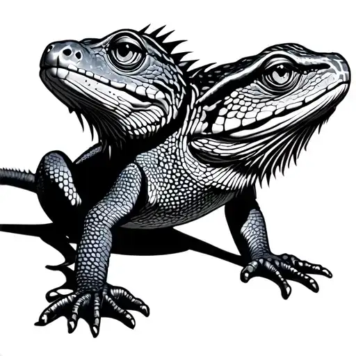 Bearded Dragon Lizard Sitting