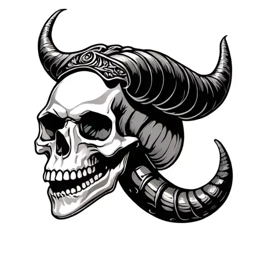 Horn Skull Wearing