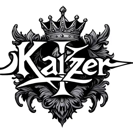The Word Kaizer With A Crown Over The K