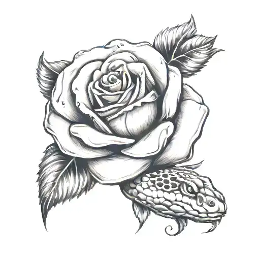 Rose With Snake