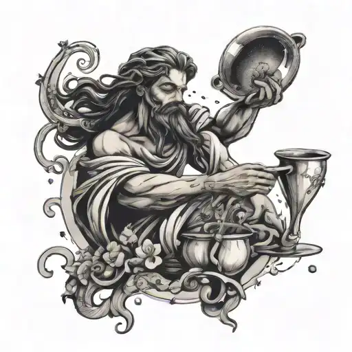 Aquarius Water Bearer Pouring Out A Constellation Intertwined