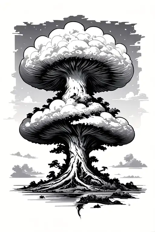 Tree That Resembles A Mushroom Cloud