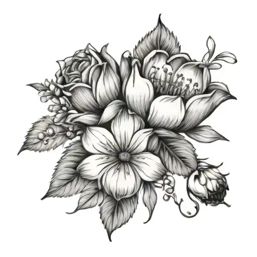 March And November Birth Flower Bouquet