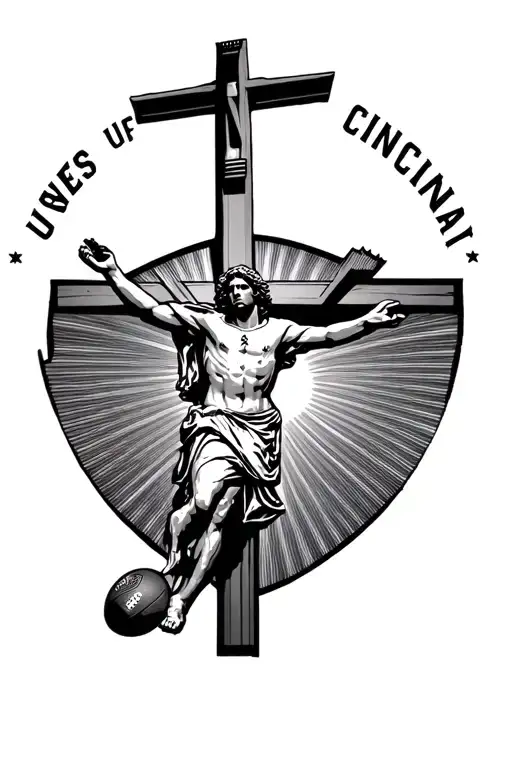 Touchdown Jesus University Of Cincinnati Scope Sun Rays Sleeve