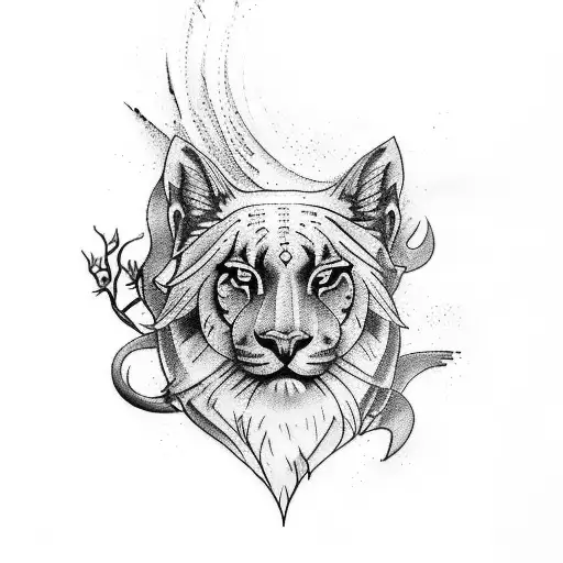Design A Tattoo Featuring A Majestic Waterfall Surrounded By Animals From Different Continents