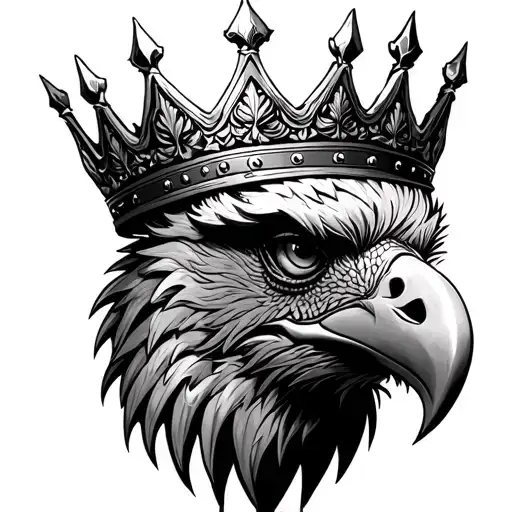 Griffin Head With Crown Made