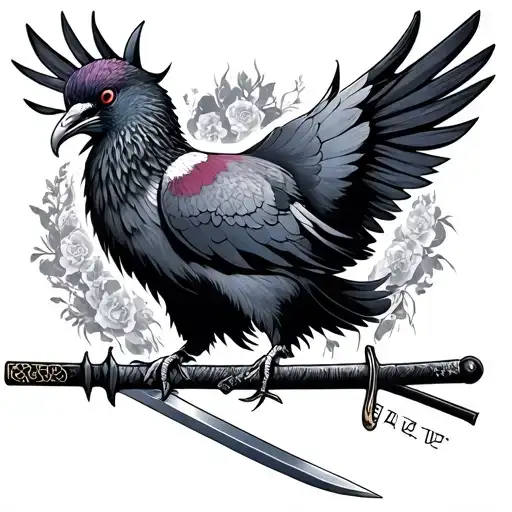 Pigion And Katana Sword