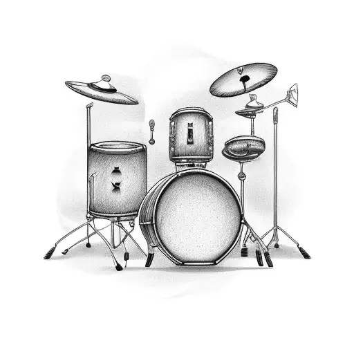 Drum Set With The Word Pops In It