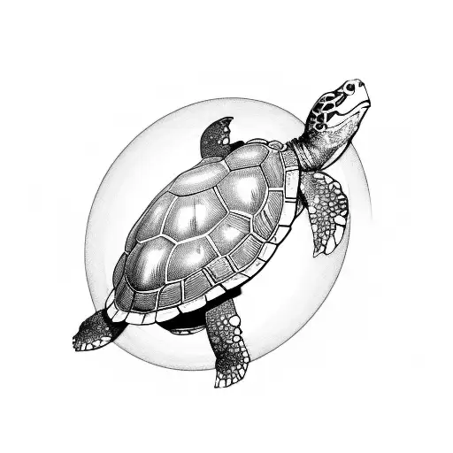 Turtle With Compass