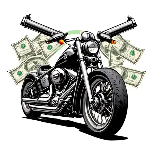 Harley Bike Semi Truck Guns Money Drugs
