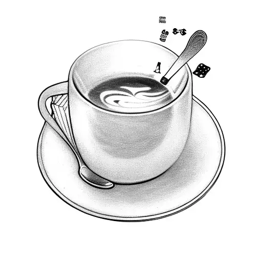 A Coffee Cup And Playing Cards