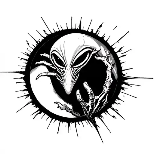 Alien Reaching Thru Portal