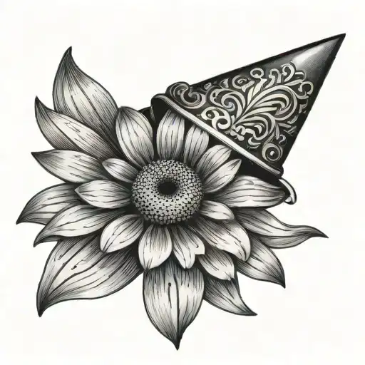 Daisy Flower In Upside Down Thimble