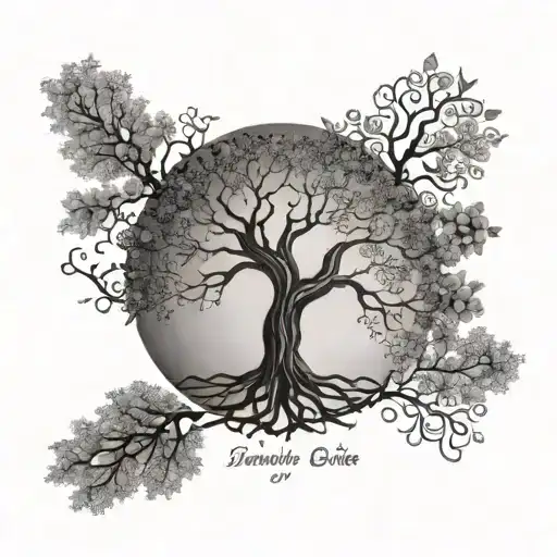 Three First Names With A Tree Of Life
