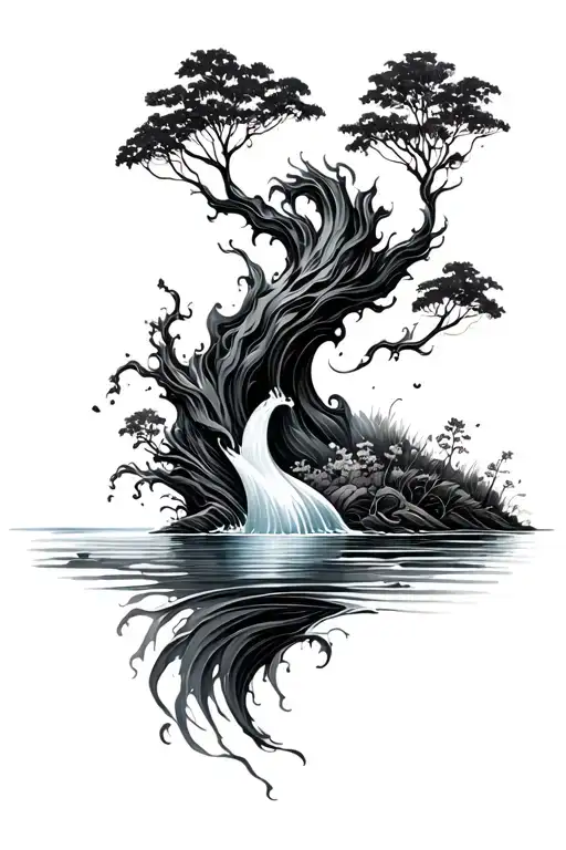 Flowing Water And Nature