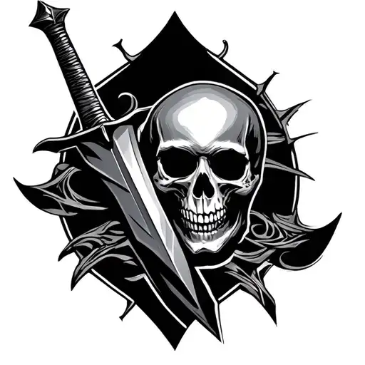Dagger With Skull Face