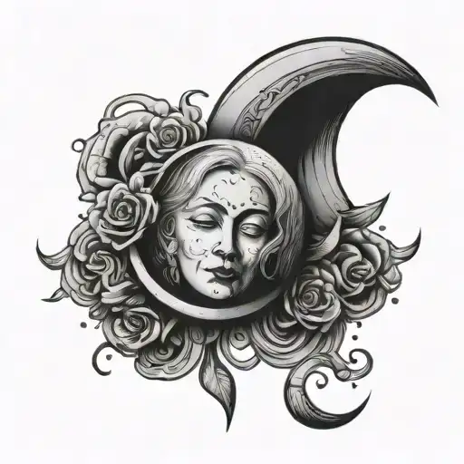 Moon With Money And Love