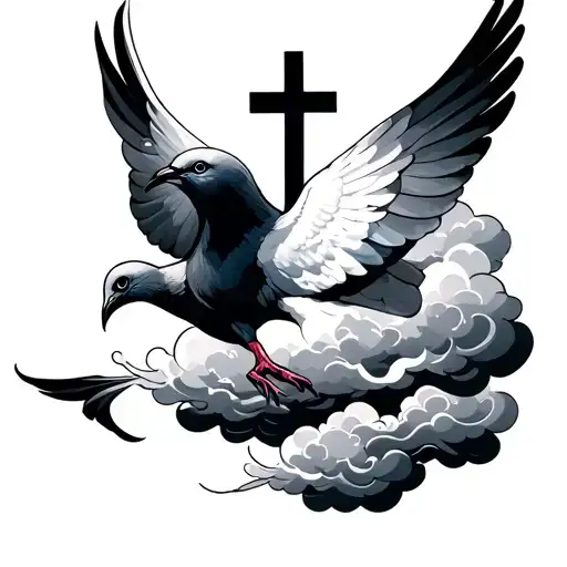 Clouds Dove Cross