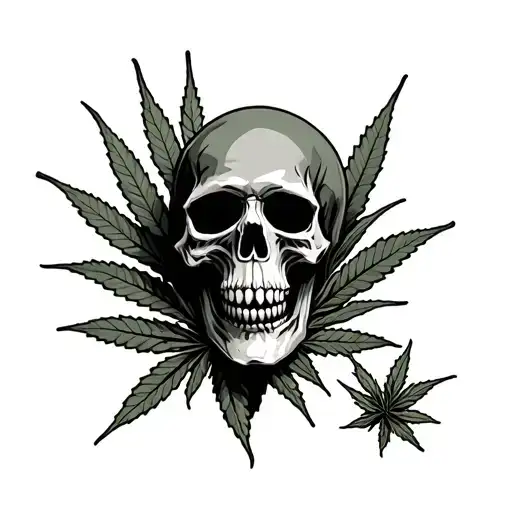 Weed And Skull And Reaper