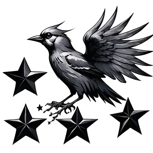 Bird & Seven Stars Forming The Shape