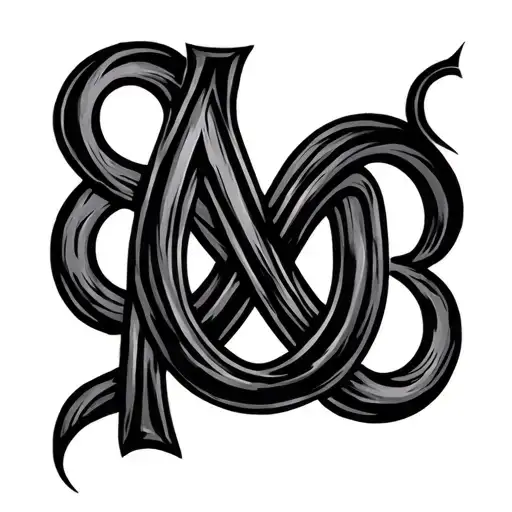 Infinity Symbol With Initials A Anc C