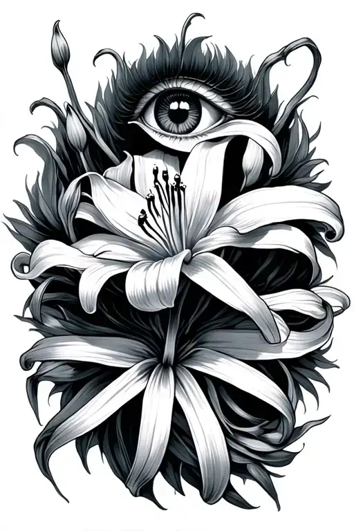 Spider Lily With Eyes Surrounding Them