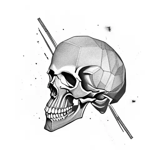 Skull With Geometric