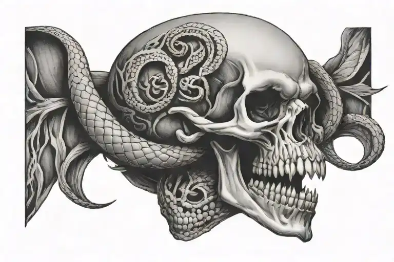 Skull And Snake