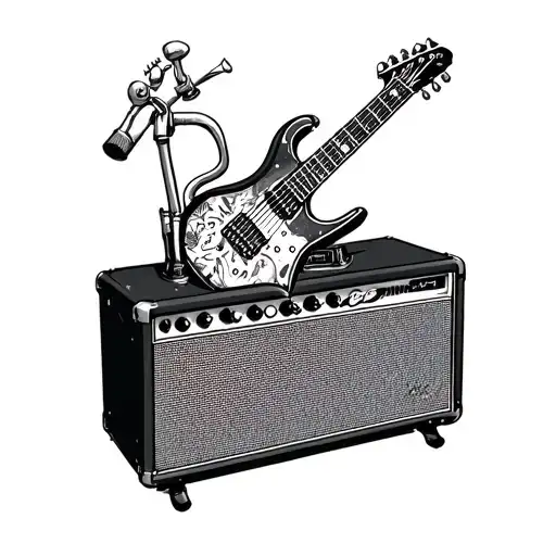 Vacuum Tube Guitar Amplifier Rock And Roll Surrealism