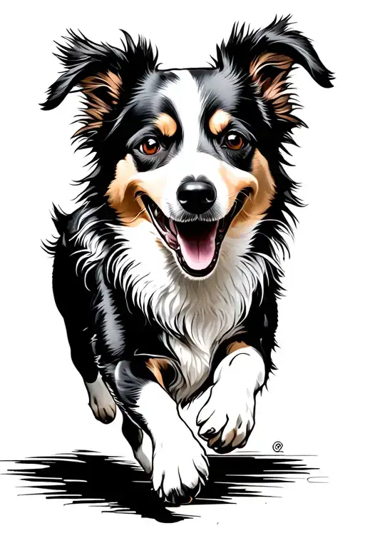 My Dog Cheerfully Running Towards Me And I Am Waiting For Her