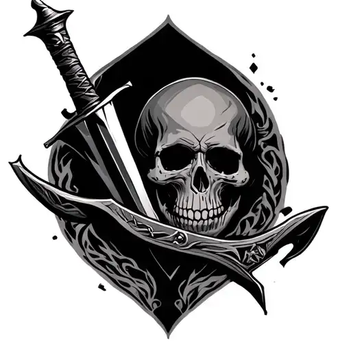 Dagger With Skull Face