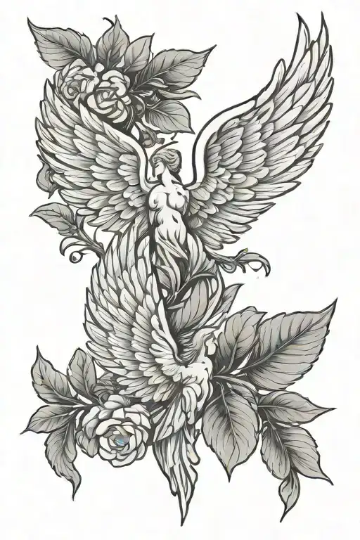 Laurel Branch And Angel Wing