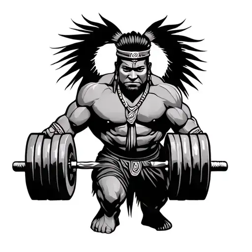 Filipino Tribal Warrior Short Lifting Weights