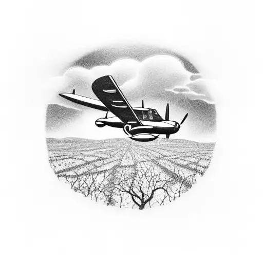 A Scenic Landscape Of Iowa With A Small Airplane Soaring Above