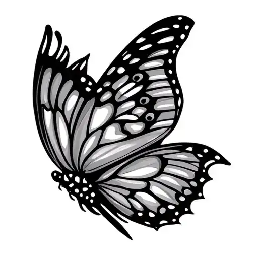 Butterfly Wing Made Entirely Of Intricate