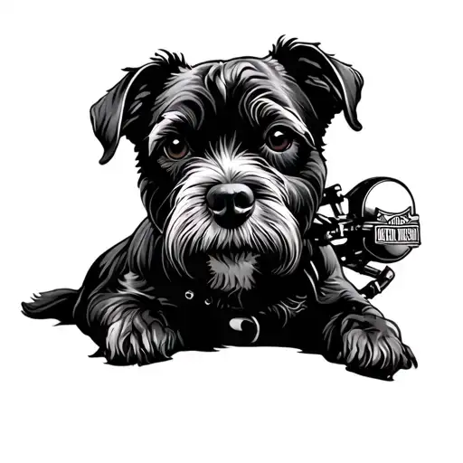 Dog And Harley Davidson