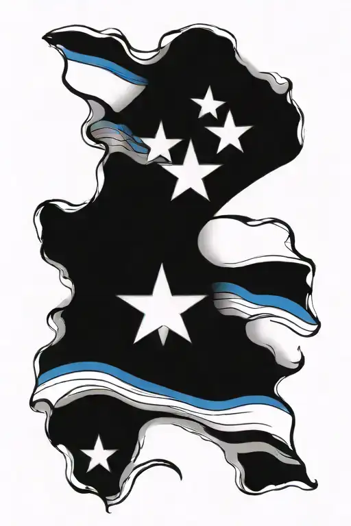 Thin Blue Line Flag