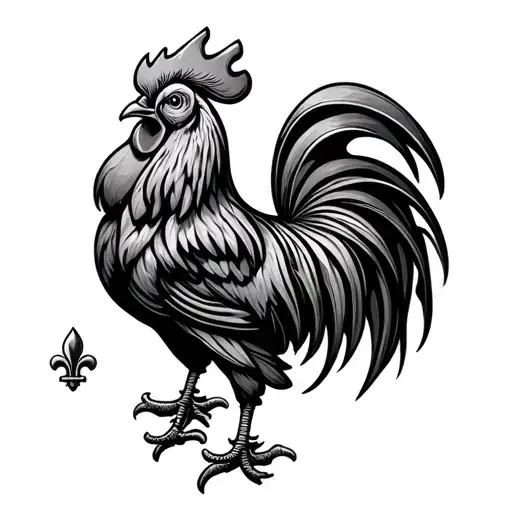 French Rooster Fleur-de-lis
