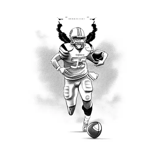 A Football Player In A Futuristic Anime World