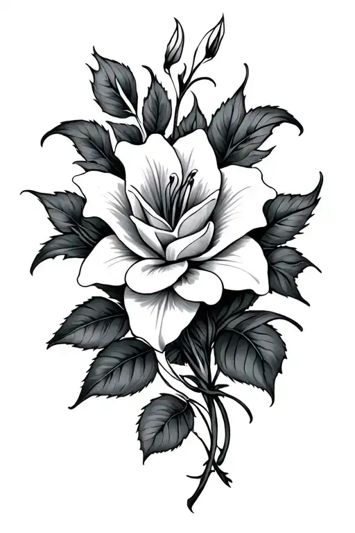 A Lilly And Rose Intertwined