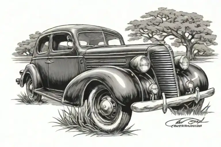 1937 Black Chevy