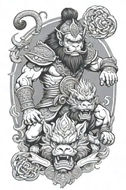 Monkey King And Foo Dog