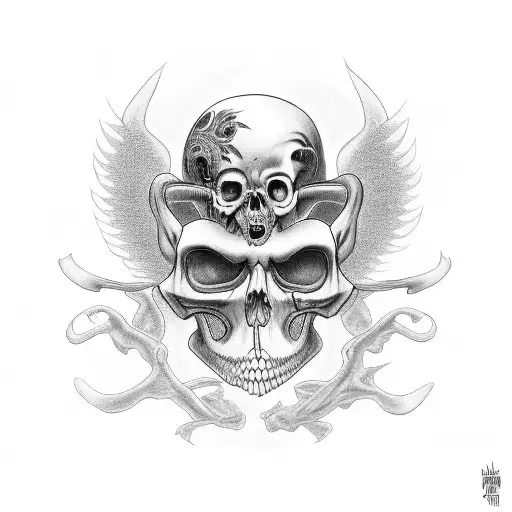 Grim Reaper Surrounded By Chicano Girl Angels