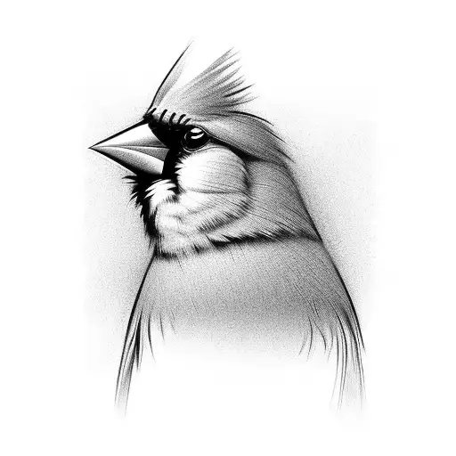 A Cardinal And A Mental Health Awareness Sign Combined Into A Black And Grey Design