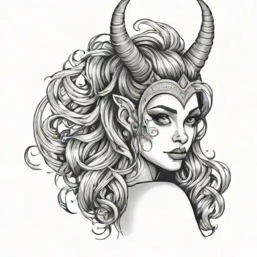 Pretty Girl With Horns