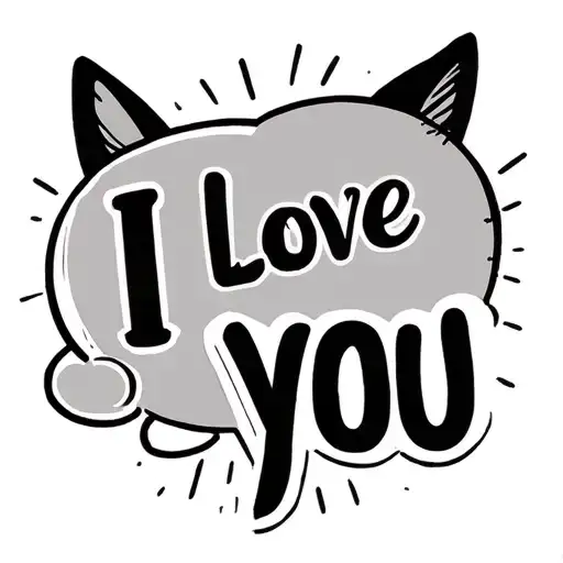 I Love You Salcat In A Text Bubble From Mom