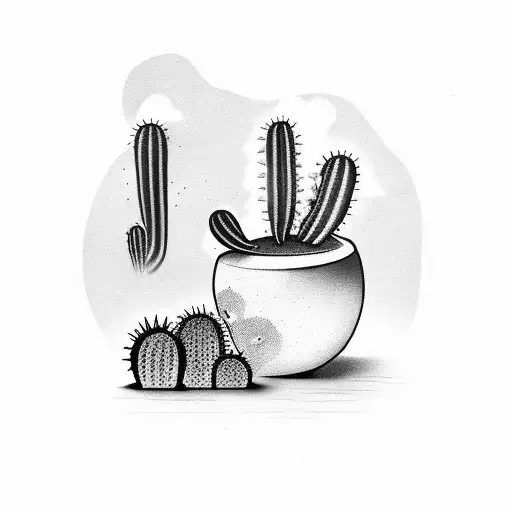 Memorial With Cactus