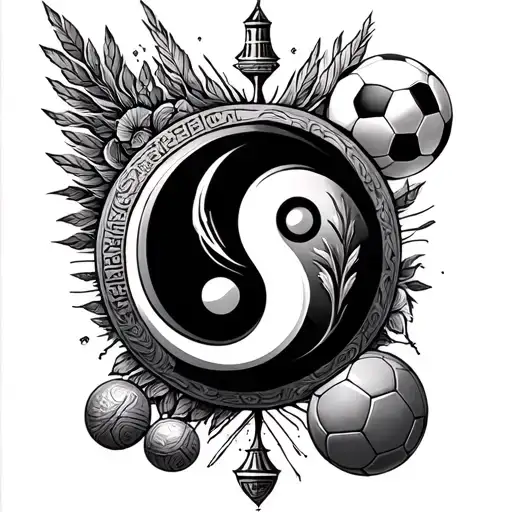 Yin Yang And Ancient Iranian Artifacts And Football