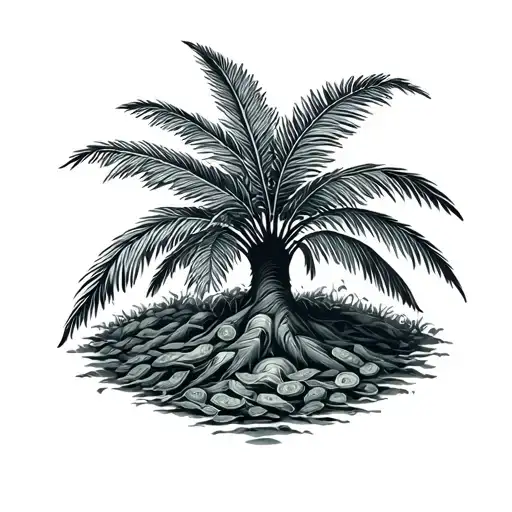 Palm Tree Money Tree Growing Inside